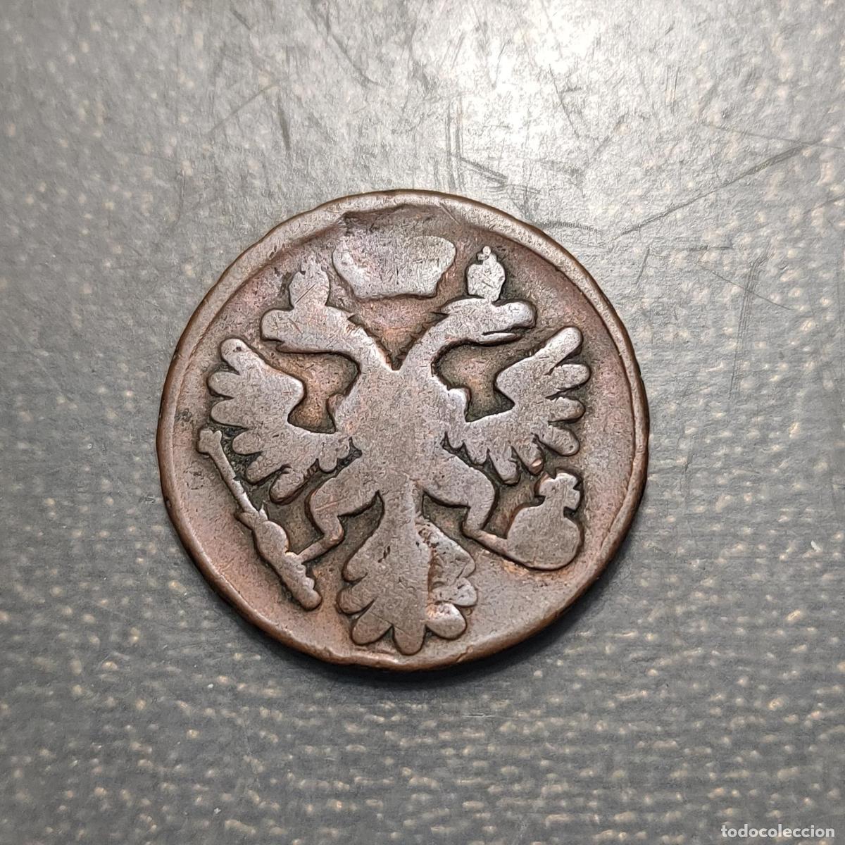 Monedas antiguas de Europa: RUSIA RUSSIA DENGA 1/2 KOPEK 1737 BC