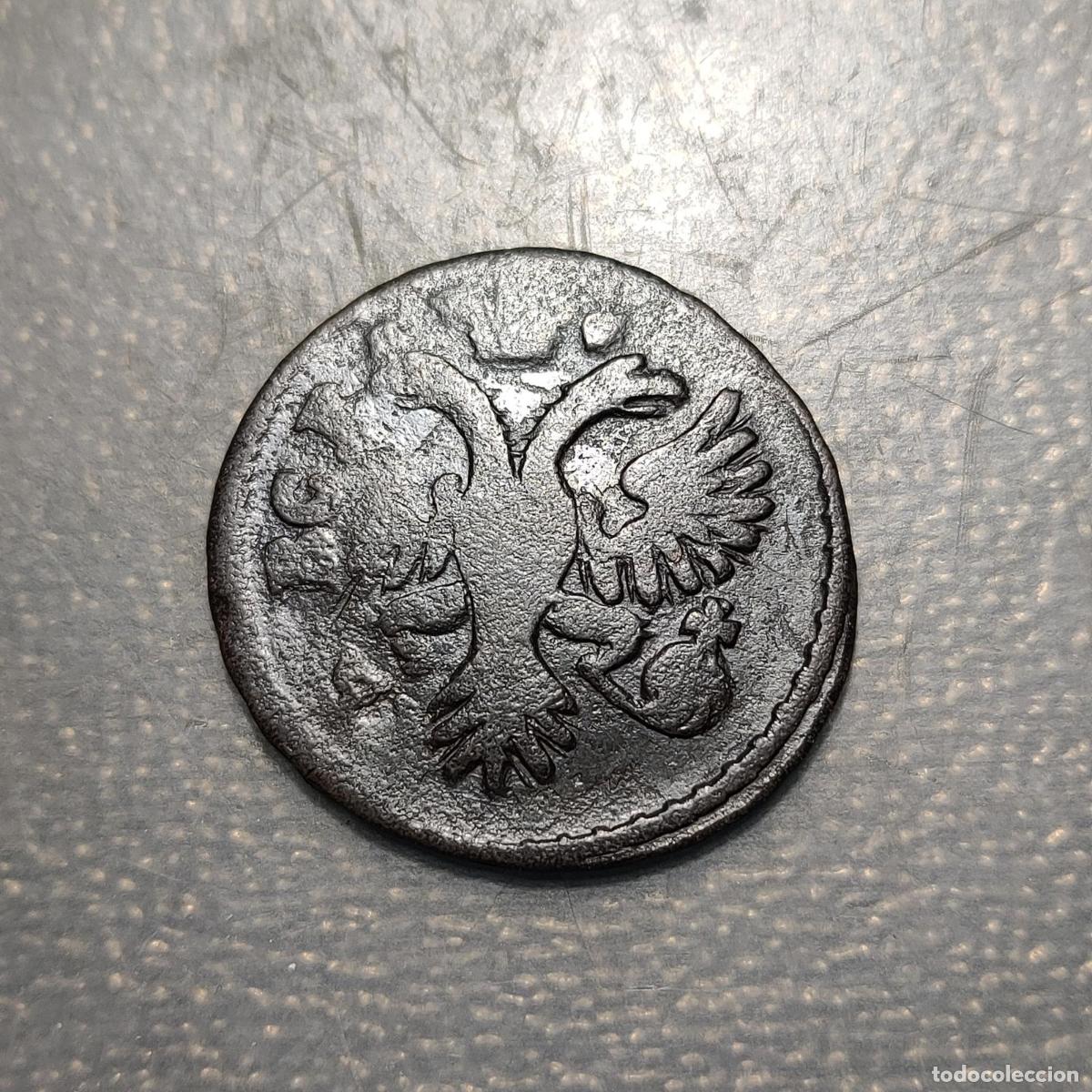 Monedas antiguas de Europa: RUSIA RUSSIA DENGA 1/2 KOPEK 1730 MBC-