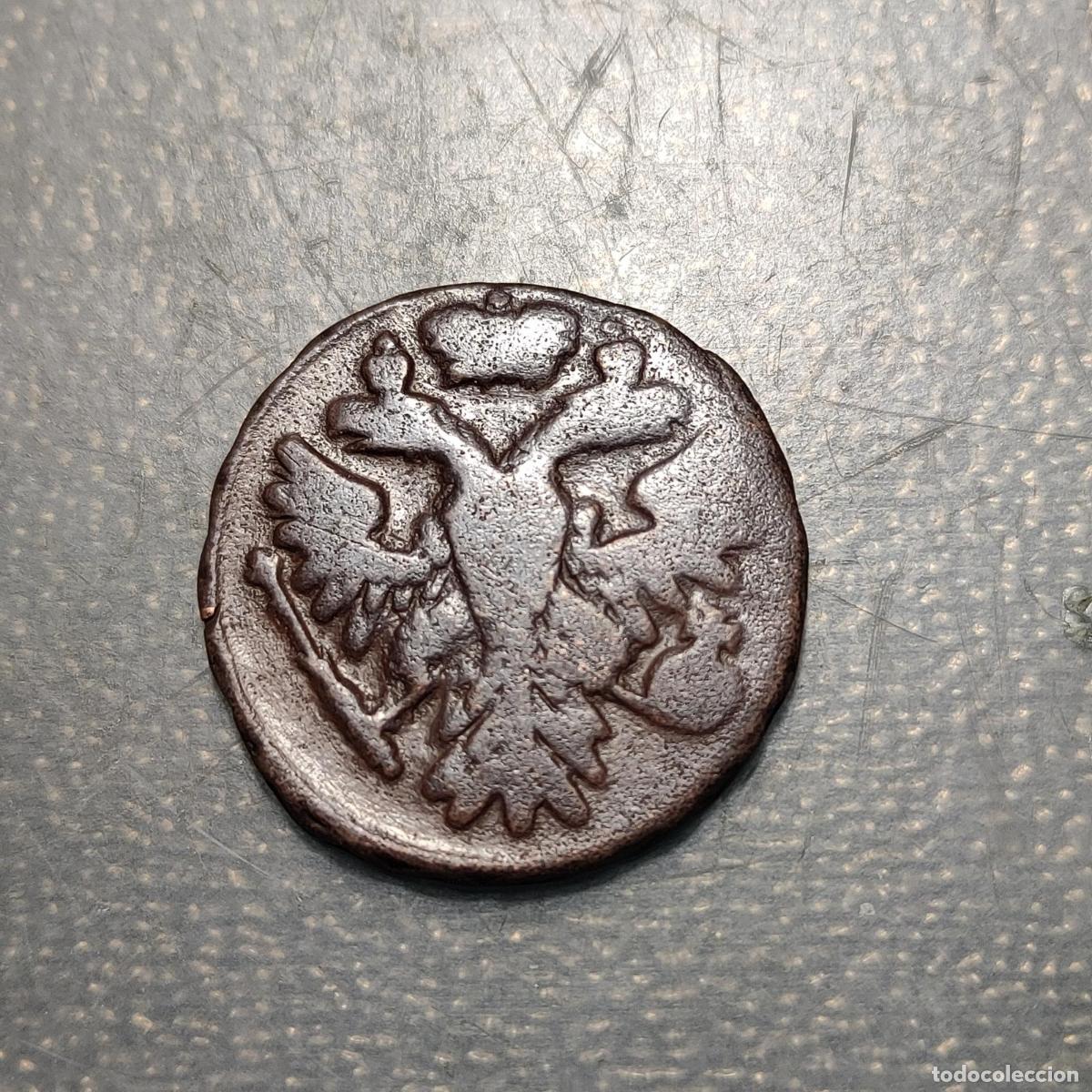 Monedas antiguas de Europa: RUSIA RUSSIA DENGA 1/2 KOPEK 1741 MBC/MBC+