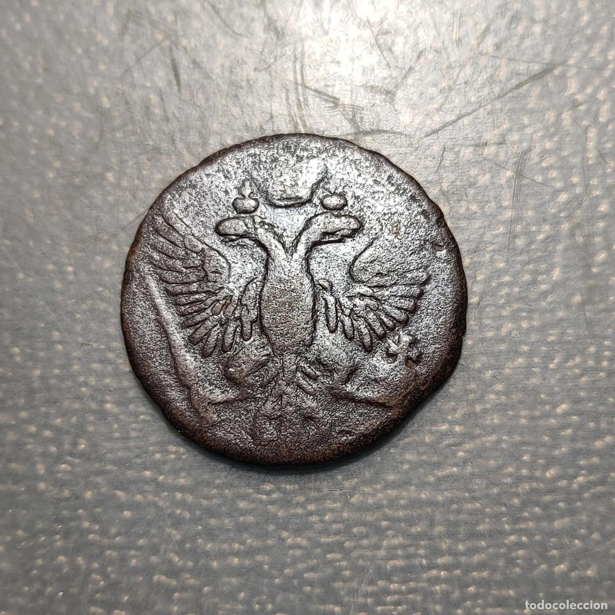 Monedas antiguas de Europa: RUSIA RUSSIA DENGA 1/2 KOPEK 1754 MBC