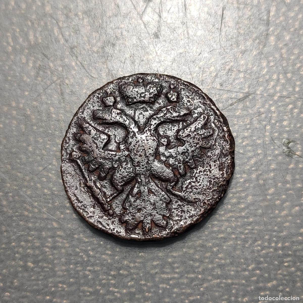Monedas antiguas de Europa: RUSIA RUSSIA DENGA 1/2 KOPEK 1739 MBC