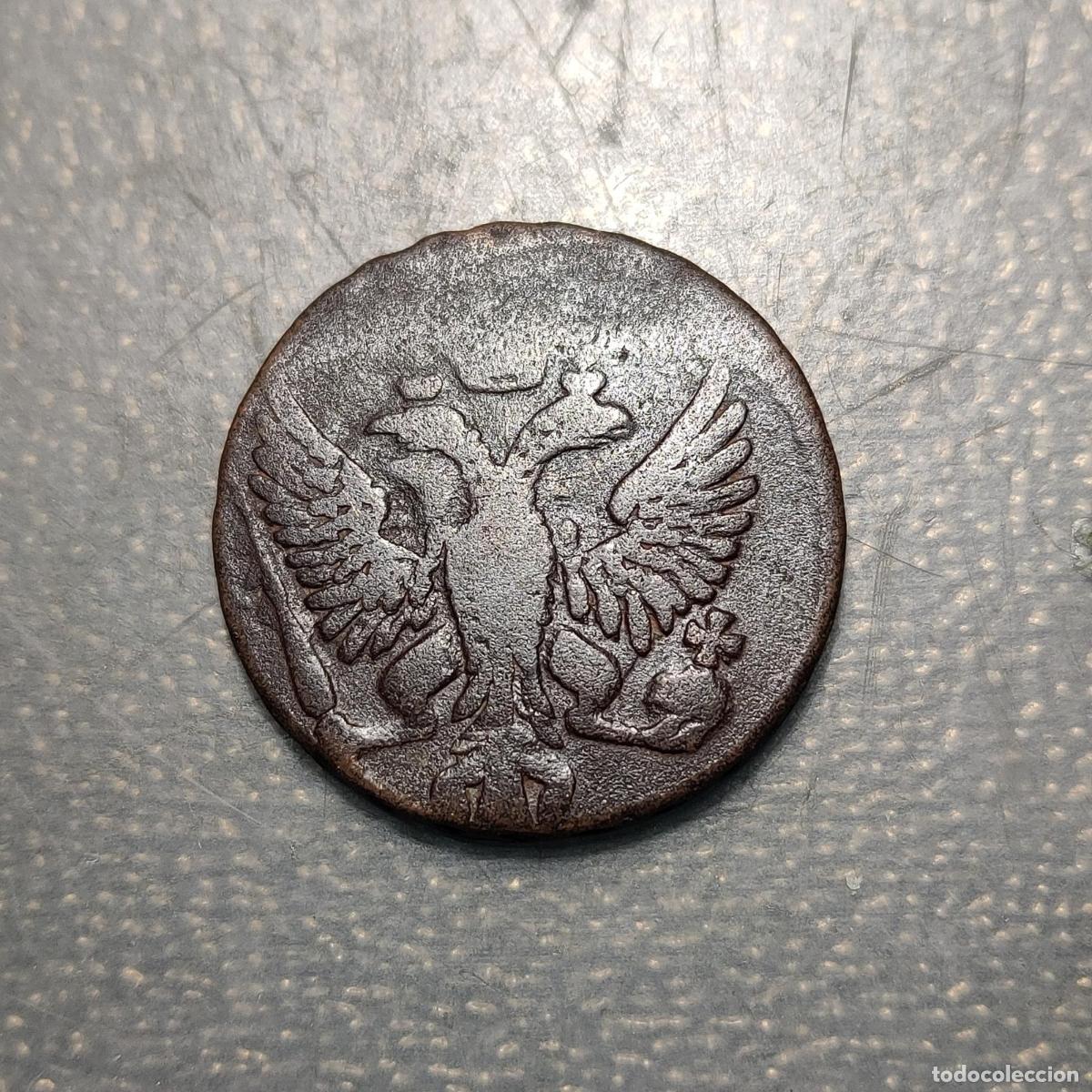 Monedas antiguas de Europa: RUSIA RUSSIA DENGA 1/2 KOPEK 1753 MBC