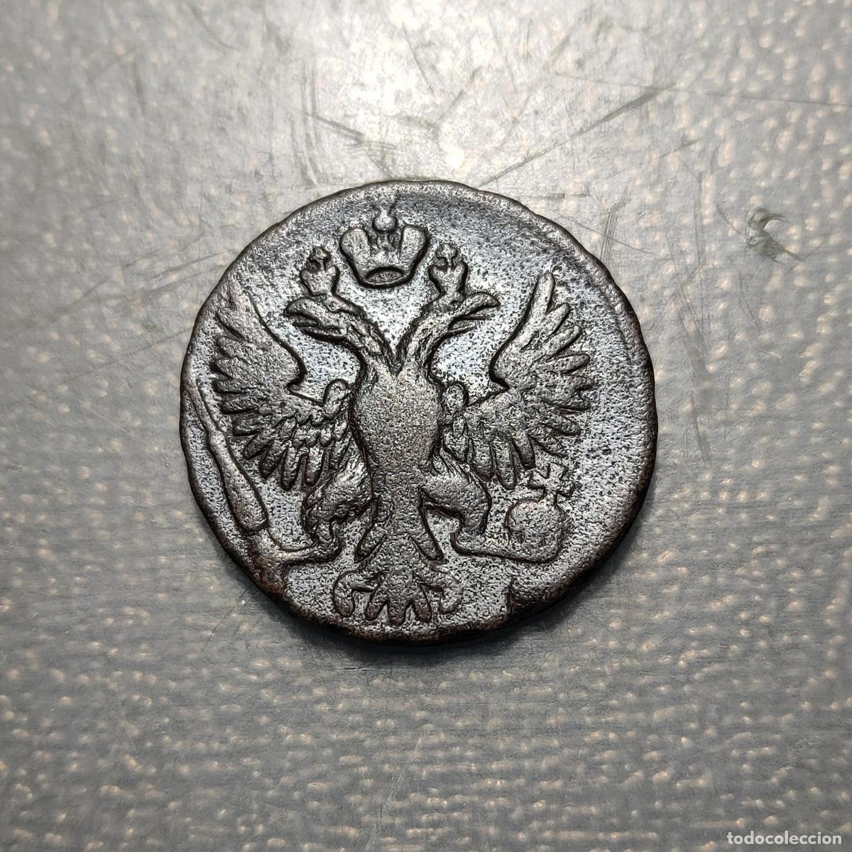 Monedas antiguas de Europa: RUSIA RUSSIA DENGA 1/2 KOPEK 1749 MBC
