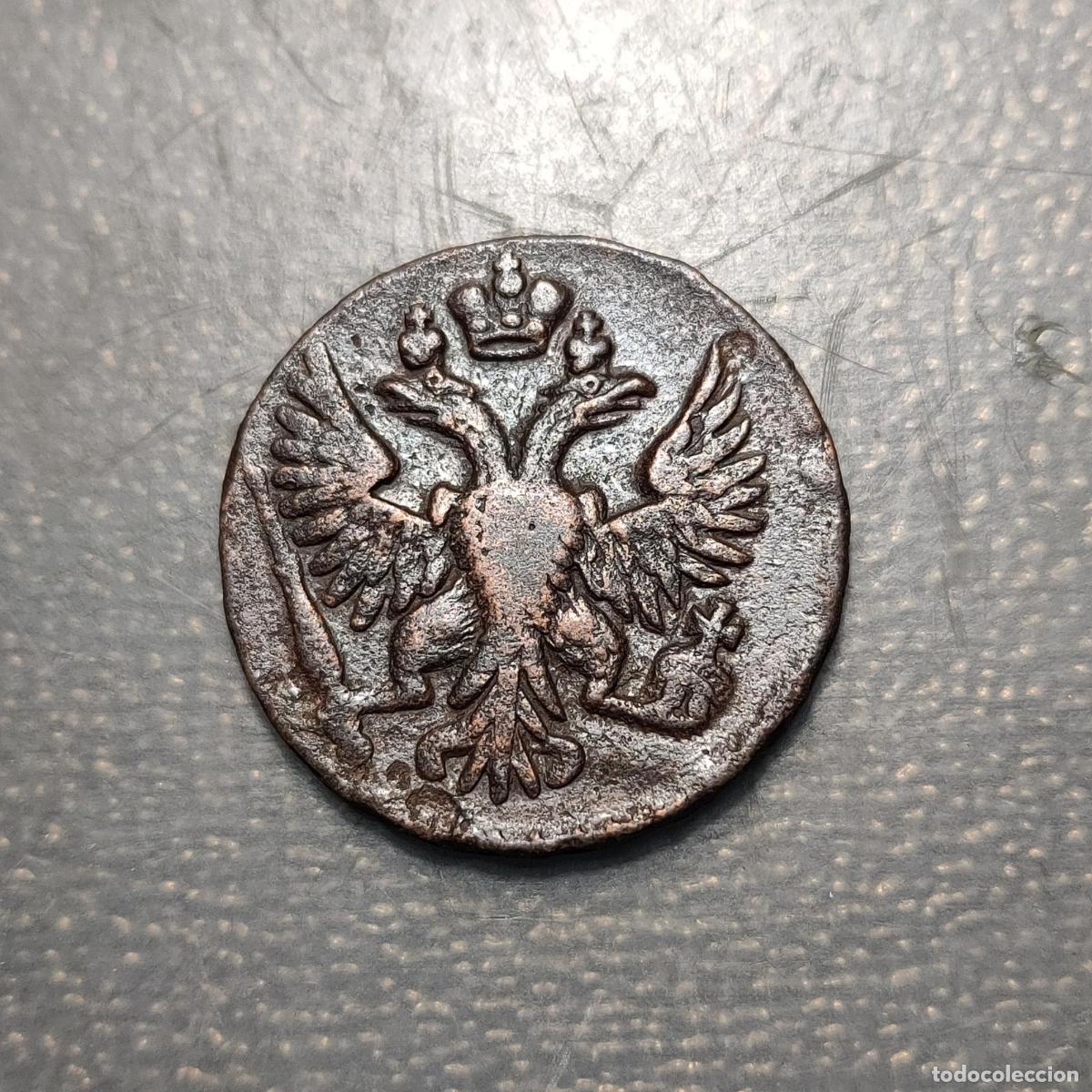 Monedas antiguas de Europa: RUSIA RUSSIA DENGA 1/2 KOPEK 1750 MBC+