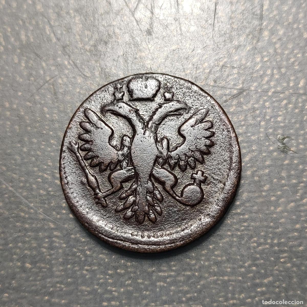 Monedas antiguas de Europa: RUSIA RUSSIA DENGA 1/2 KOPEK 1735 MBC+