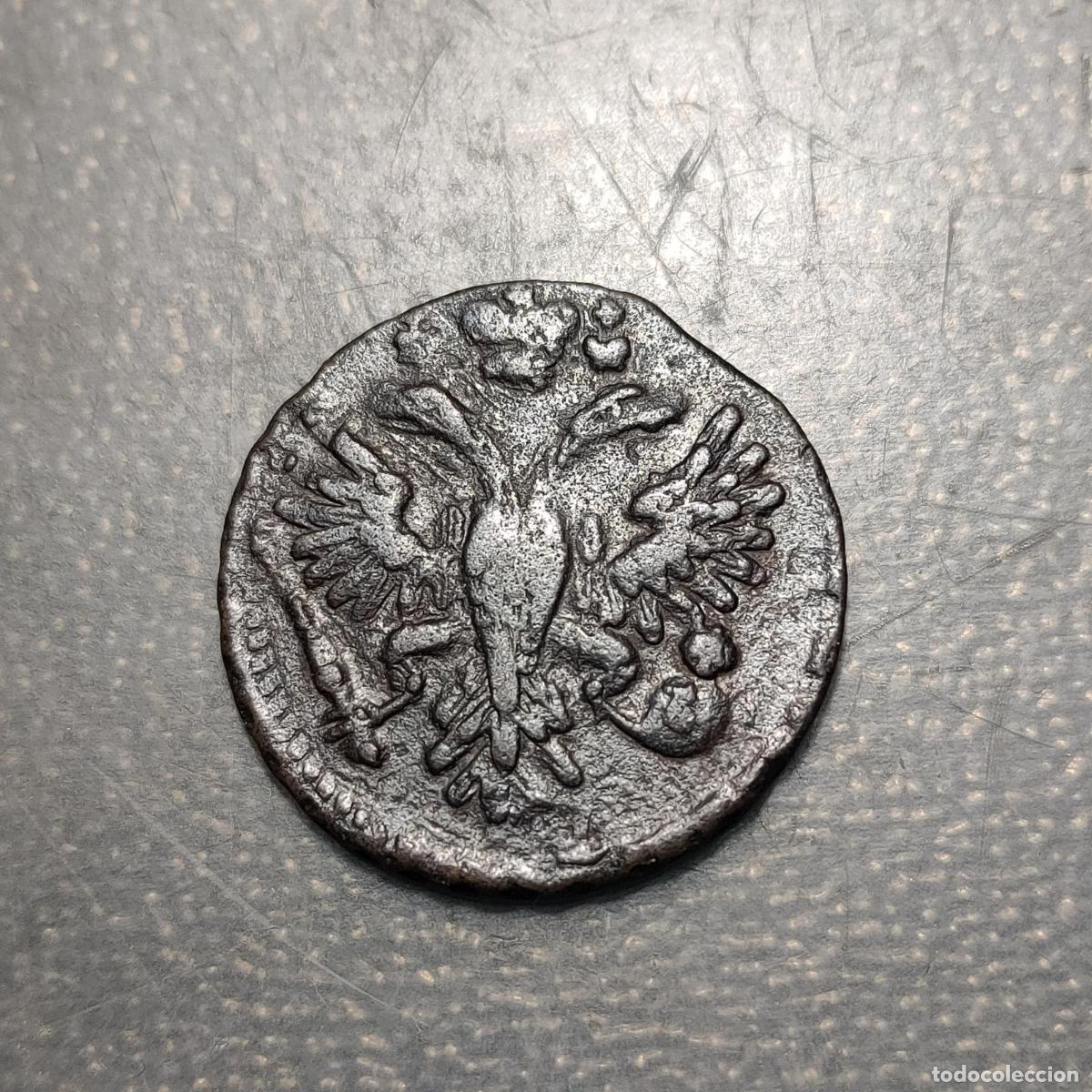Monedas antiguas de Europa: RUSIA RUSSIA DENGA 1/2 KOPEK 1731 MBC+
