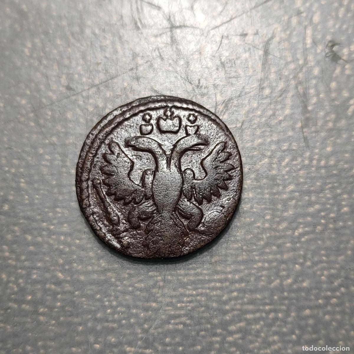 Monedas antiguas de Europa: RUSIA RUSSIA POLUSHKA 1/4 KOPEK 1736 MBC+/EBC
