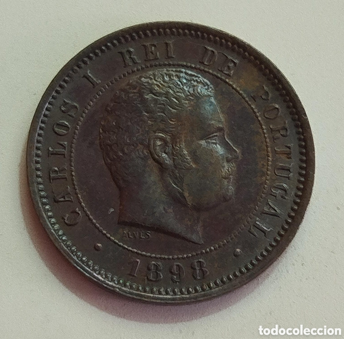 Monedas antiguas de Europa: Moneda 5 Reis Portugal 1898 - Carlos I