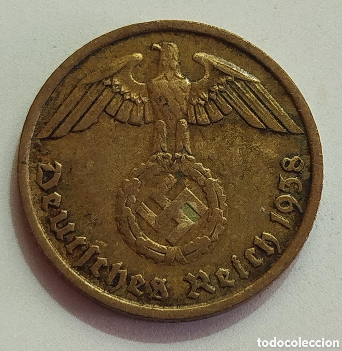Monedas antiguas de Europa: Moneda Alemania Nazi 10 Reichspfennig 1938 - Ceca J (Hamburgo) - Tercer Reich