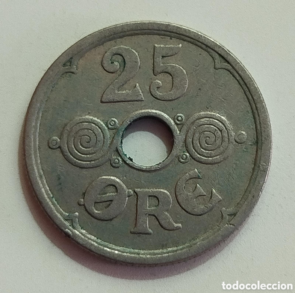 Monedas antiguas de Europa: Moneda 25 Ore Dinamarca 1937