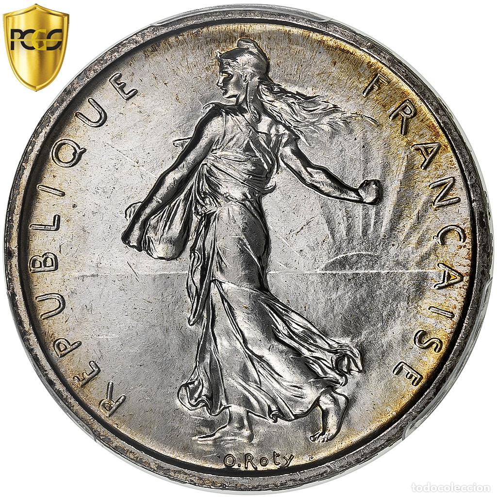 Monedas antiguas de Europa: [#1277058] Francia, 5 Francs, Semeuse, 1960, Paris, Plata, PCGS, FDC, Gadoury:770, Le