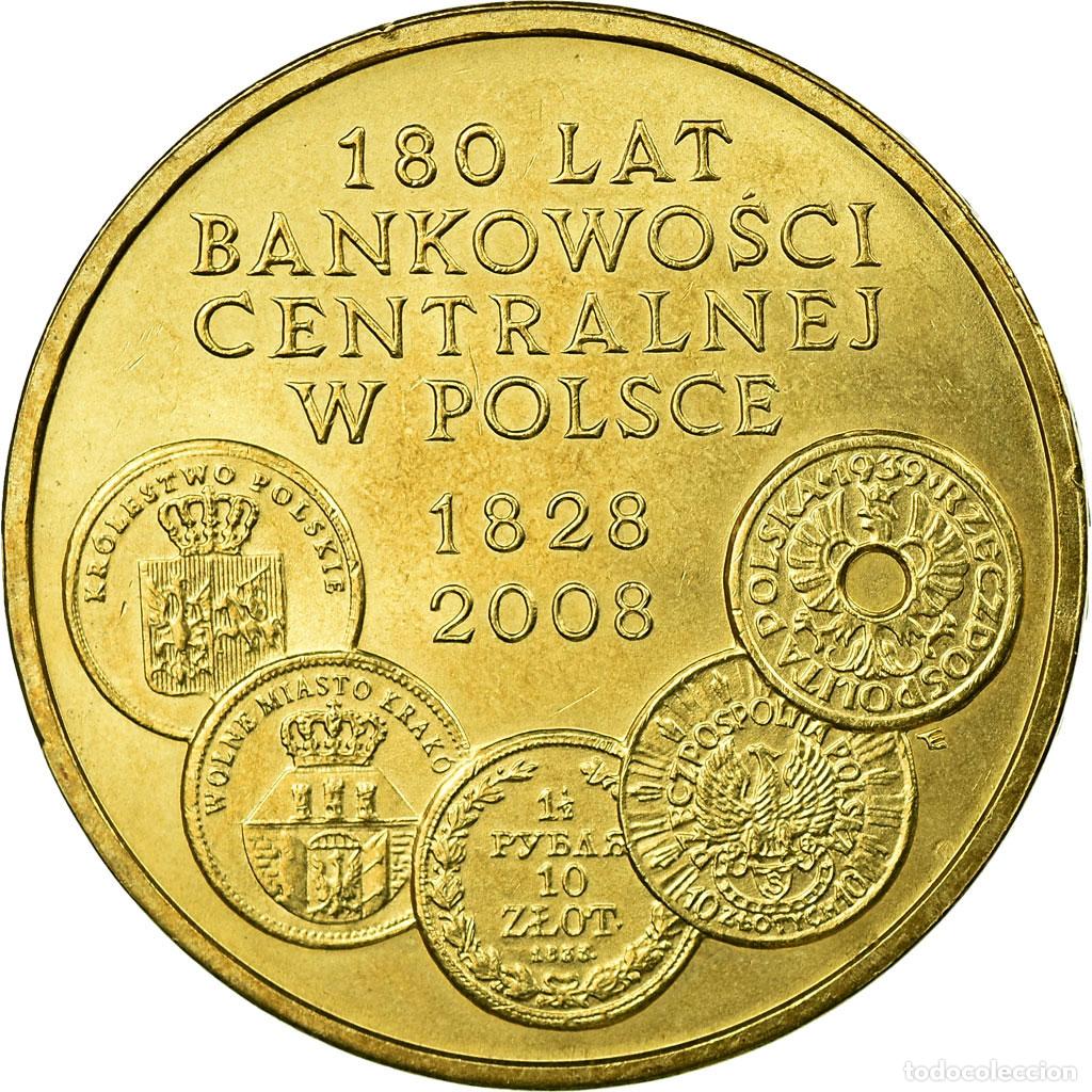 Monedas antiguas de Europa: [#721671] Moneda, Polonia, Central Banking, 180th Anniversary, 2 Zlote, 2009, Warsaw, MBC