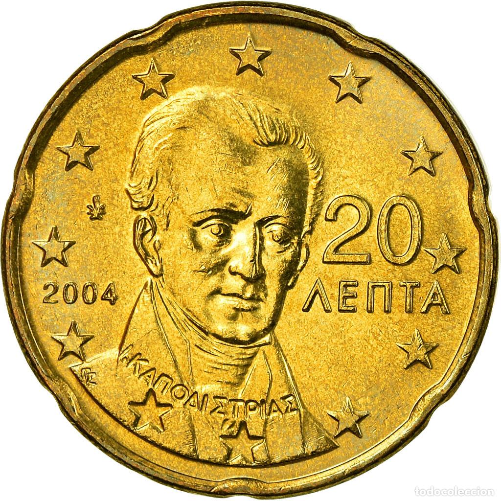 Monedas antiguas de Europa: [#771371] Grecia, 20 Euro Cent, 2004, EBC, Lat&oacute;n, KM:185