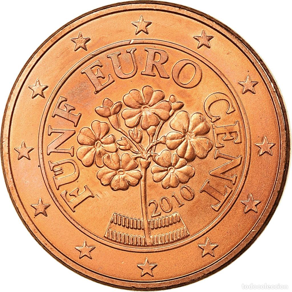 Monedas antiguas de Europa: [#754480] Austria, 5 Euro Cent, 2010, FDC, Cobre chapado en acero, KM:3084