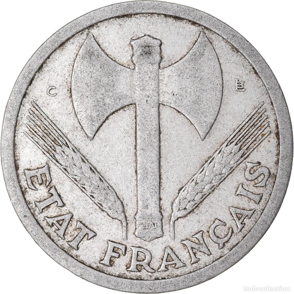 Monedas antiguas de Europa: [#740549] Moneda, Francia, Bazor, 2 Francs, 1944, Castelsarrasin, BC+, Aluminio, KM:904.3