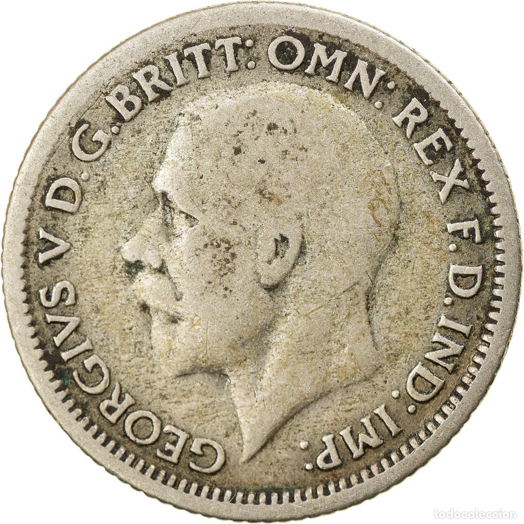 Monedas antiguas de Europa: [#797630] Moneda, Gran Breta&ntilde;a, George V, 6 Pence, 1929, BC+, Plata, KM:832