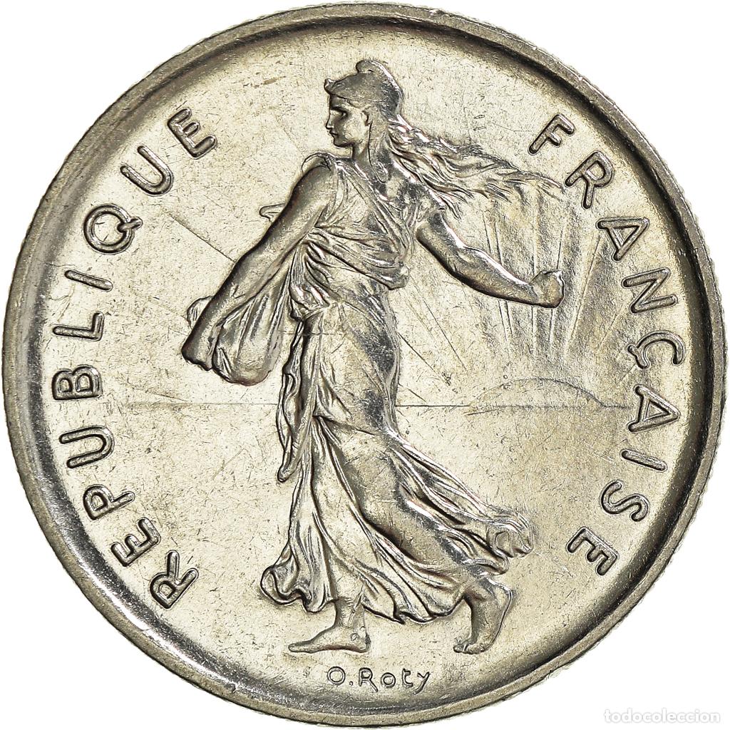 Monedas antiguas de Europa: [#221116] Moneda, Francia, Semeuse, 5 Francs, 1971, Paris, MBC+, N&iacute;quel recubierto de