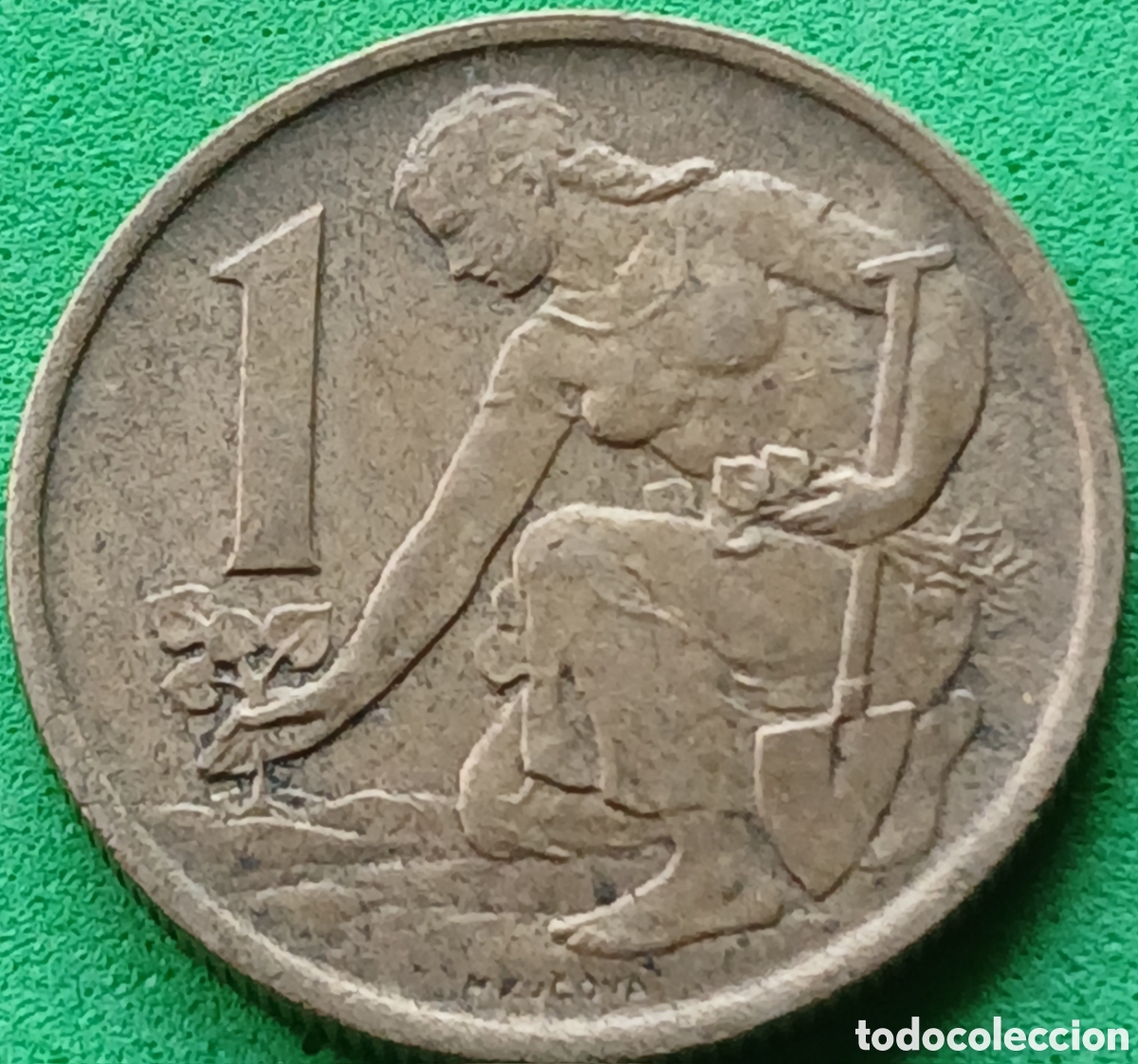 Monedas antiguas de Europa: Checoslovaquia 1 corona 1976 km#50