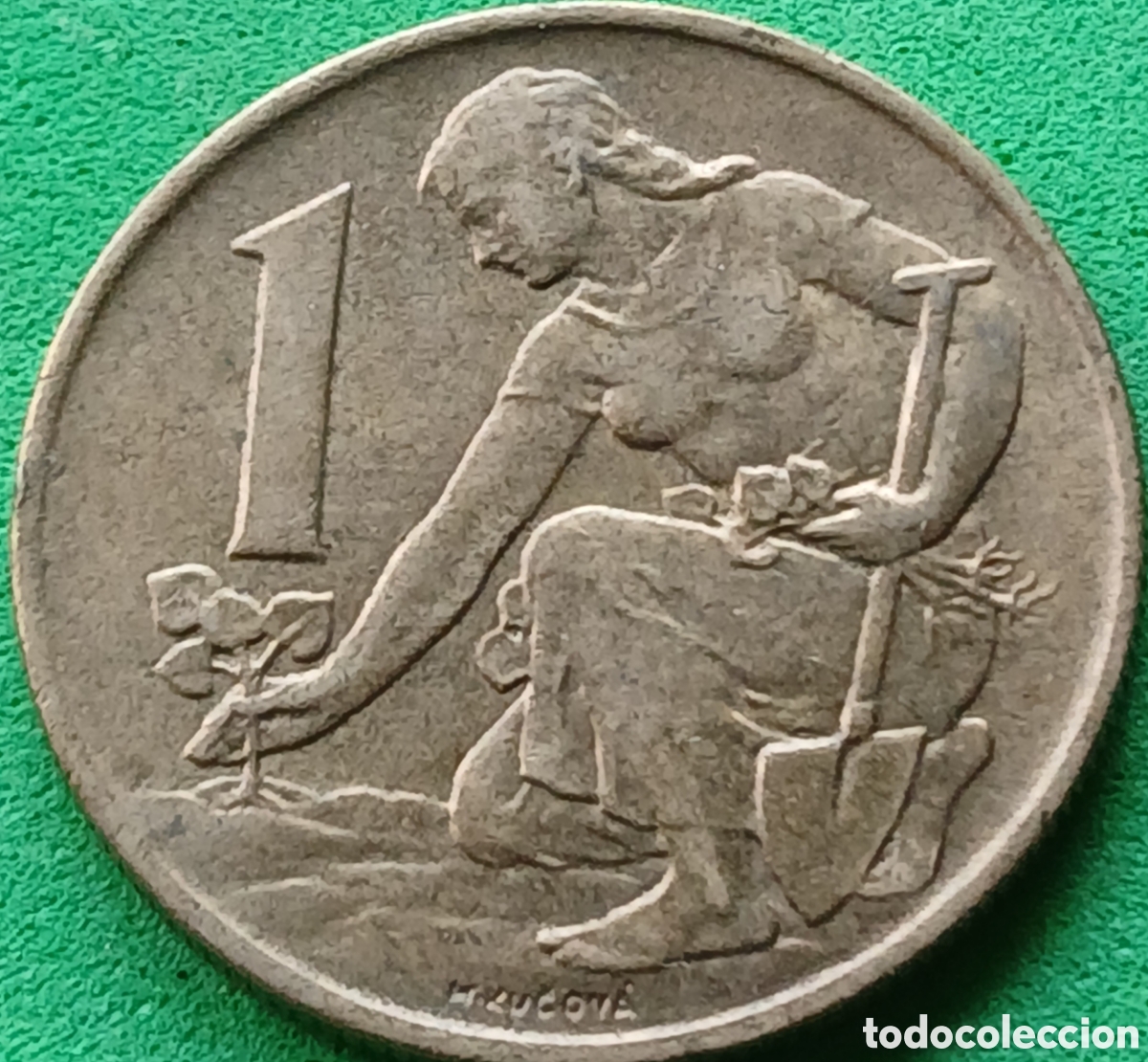 Monedas antiguas de Europa: Checoslovaquia 1 corona 1991 km#151