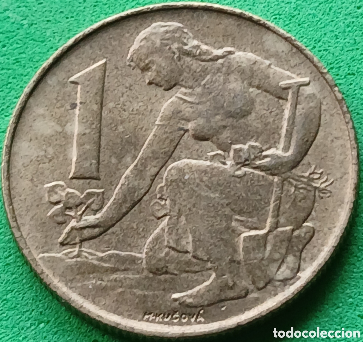 Monedas antiguas de Europa: Checoslovaquia 1 corona 1992 km#151