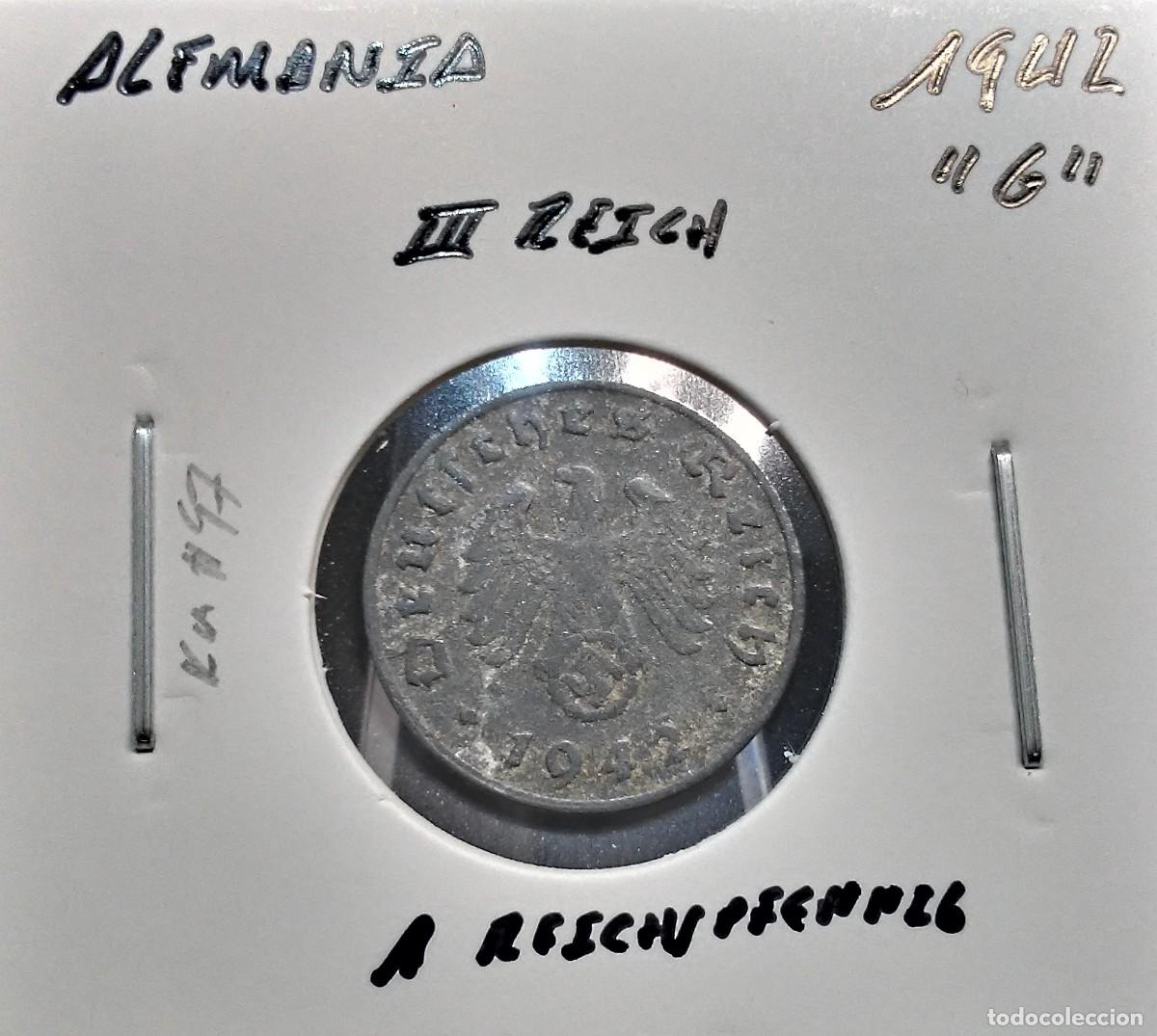 Monedas antiguas de Europa: ALEMANIA III REICH 1 REICHSPFENNIG 1942 G KM#97 BC.