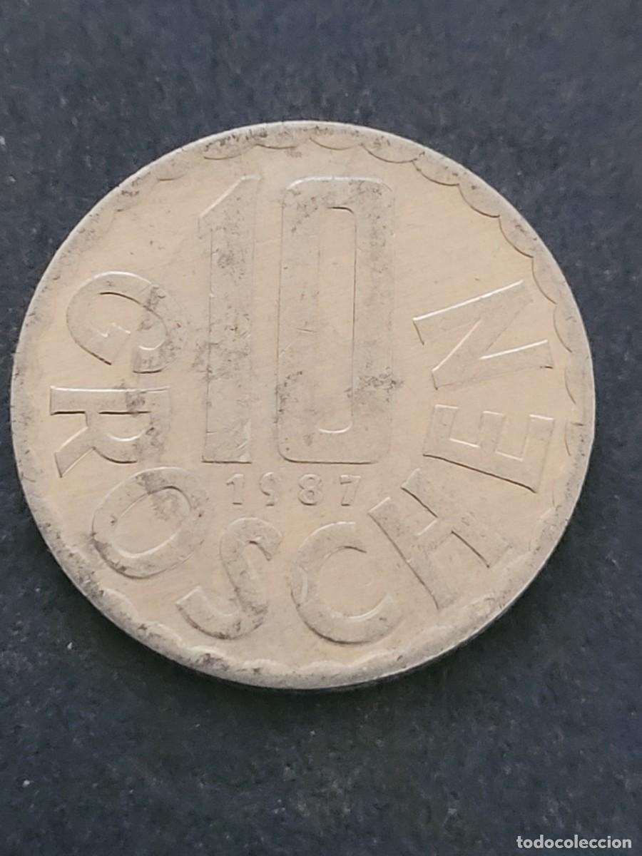 Monedas antiguas de Europa: Moneda 10 groschen 1987 Austria - Foto 2