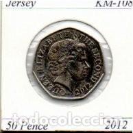 Monedas antiguas de Europa: JERSEY 2012, 50 PENCE, KM-108, SC;