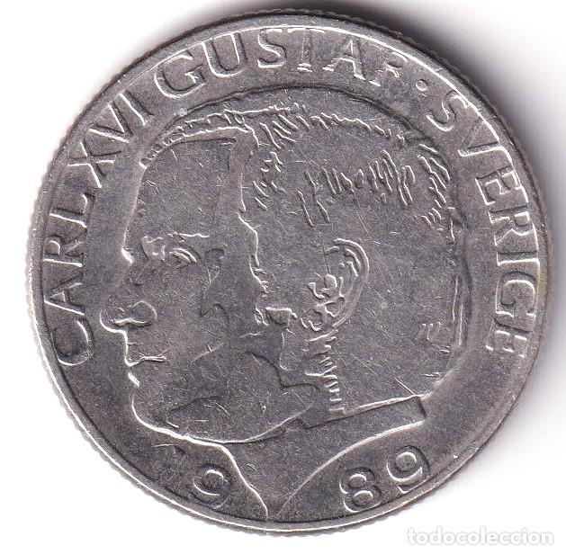 Monedas antiguas de Europa: MONEDA SUECIA - 1 KRONOR 1989 - CARL XVI GUSTAF - CUPRONIQUEL - EBC
