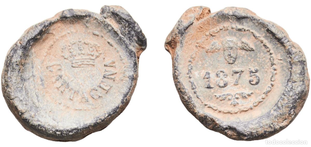 Monedas antiguas de Europa: Rome Roman Empire 1875 Seal - Cartagena Lead 6.17g VF