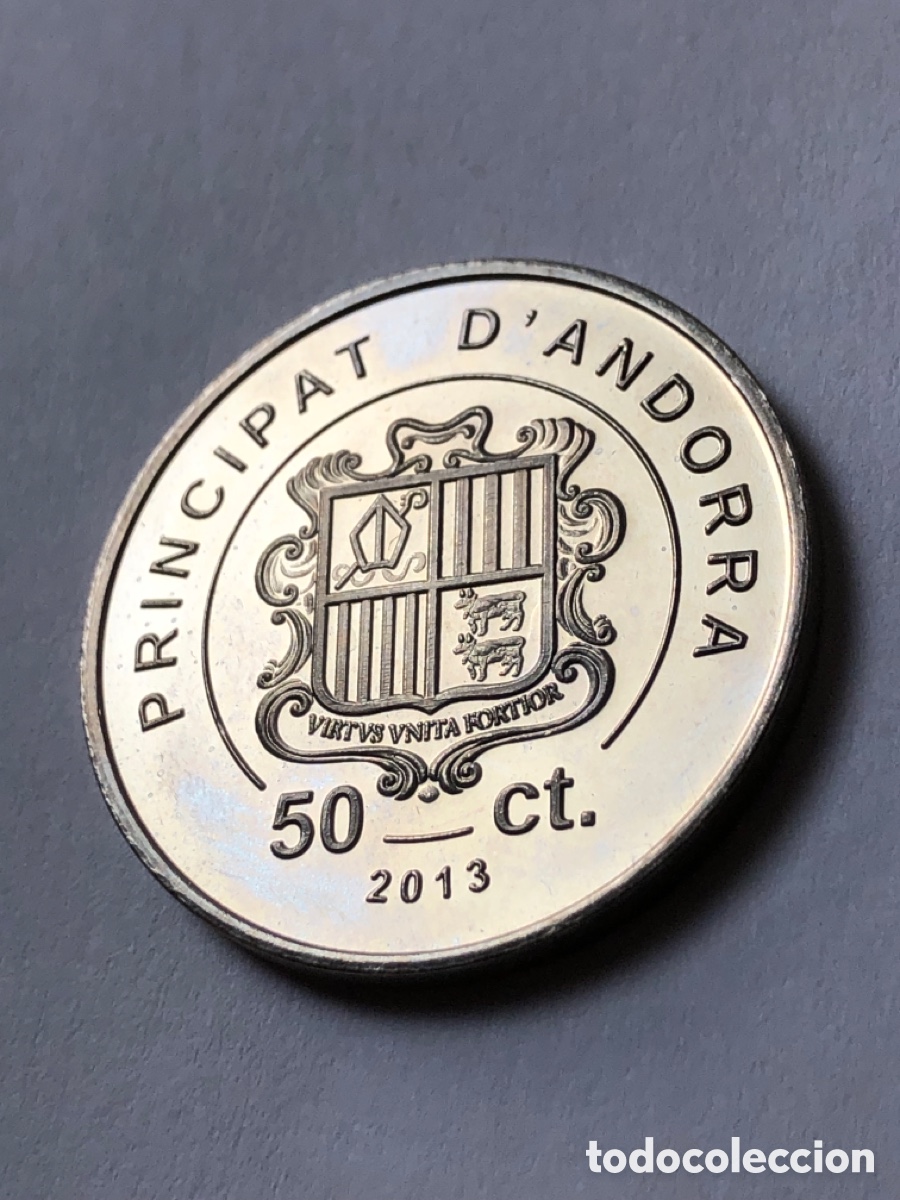 Monedas antiguas de Europa: Moneda de Andorra 50 c&eacute;ntimos 2013- Carlemany (nuevo)