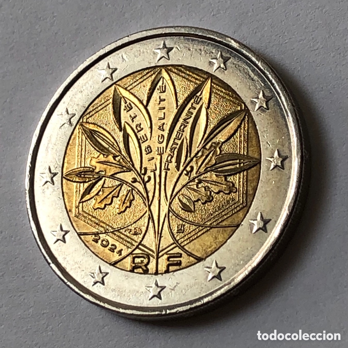 Monedas antiguas de Europa: Moneda de 2 &euro; de Francia 2024 - Flor nacional (BC)