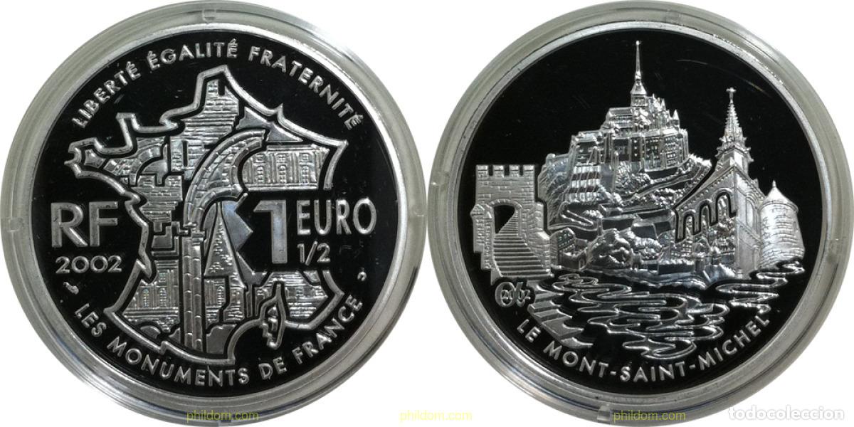 Monedas antiguas de Europa: 5587 FRANCIA 2002 1&frac12; EURO MONT SAINT MICHEL ABBEY