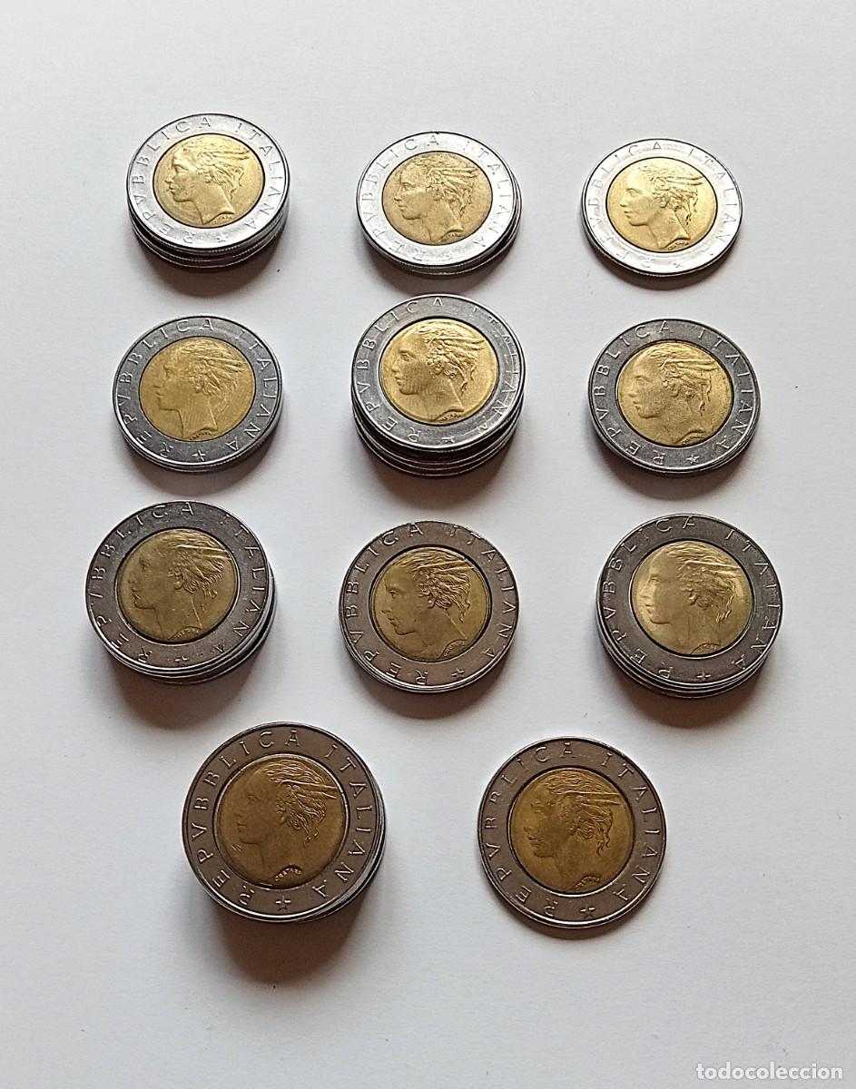 Monedas antiguas de Europa: ITALIA - 29 MONEDAS de 500 LIRAS - Entre 1982 y 1995 - VER LISTADO