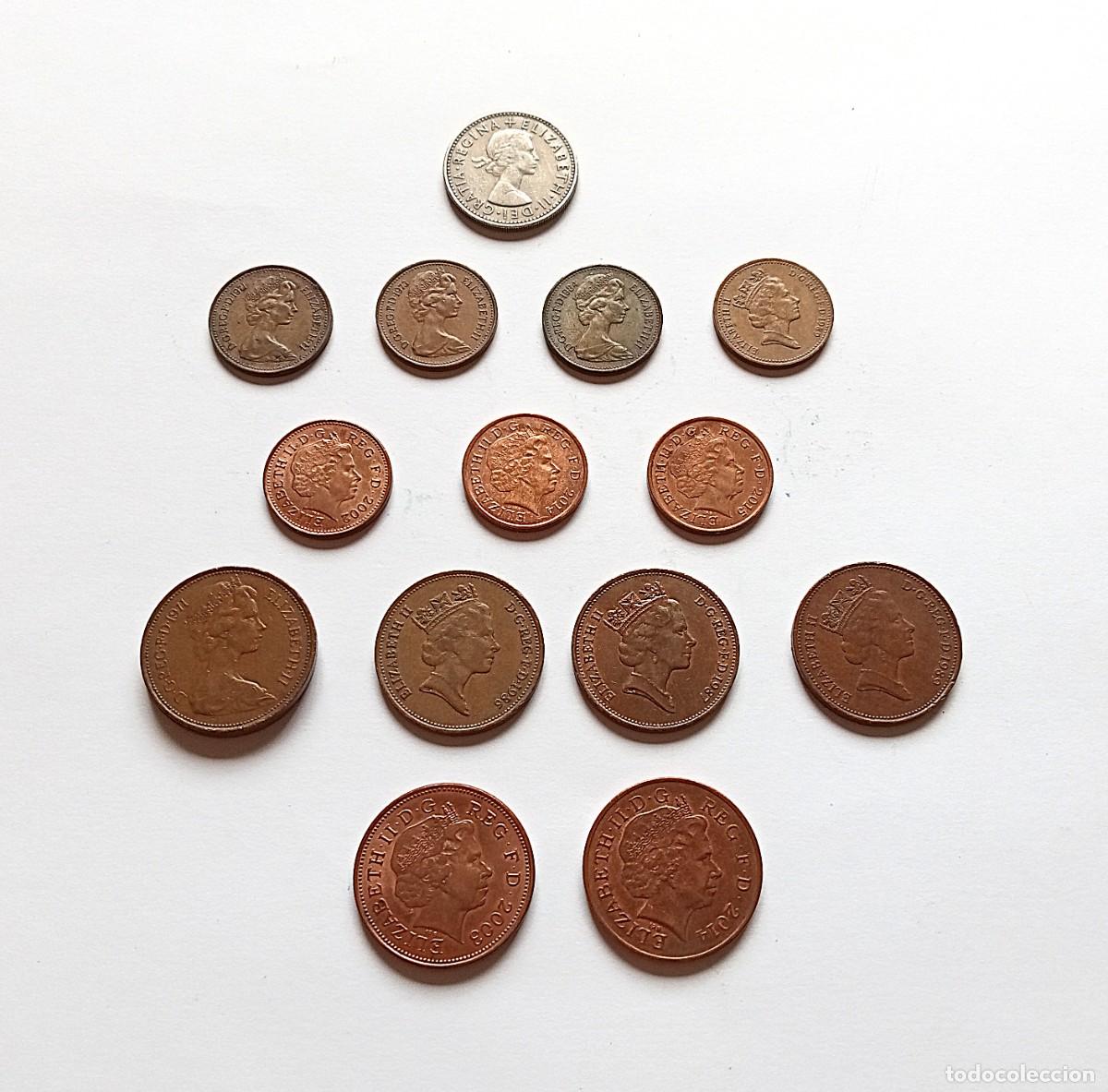 Monedas antiguas de Europa: REINO UNIDO - 15 MONEDAS - Entre 1956 y 2015 - UK - VER LISTADO
