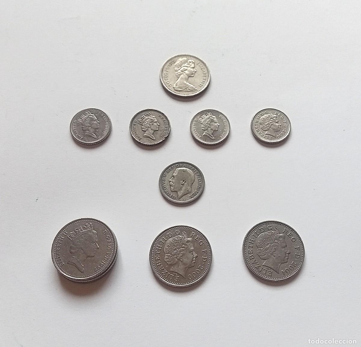 Monedas antiguas de Europa: REINO UNIDO - 11 MONEDAS - Entre 1925 y 2004 - UK - VER LISTADO