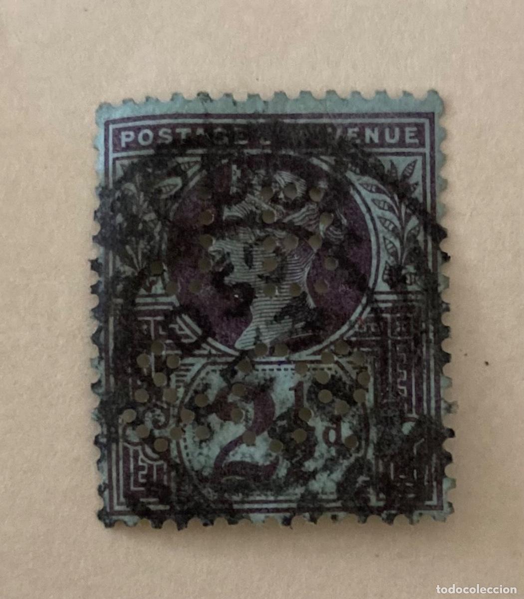 Monedas antiguas de Europa: Postage Revenue 2 1/2D sello Inglaterra