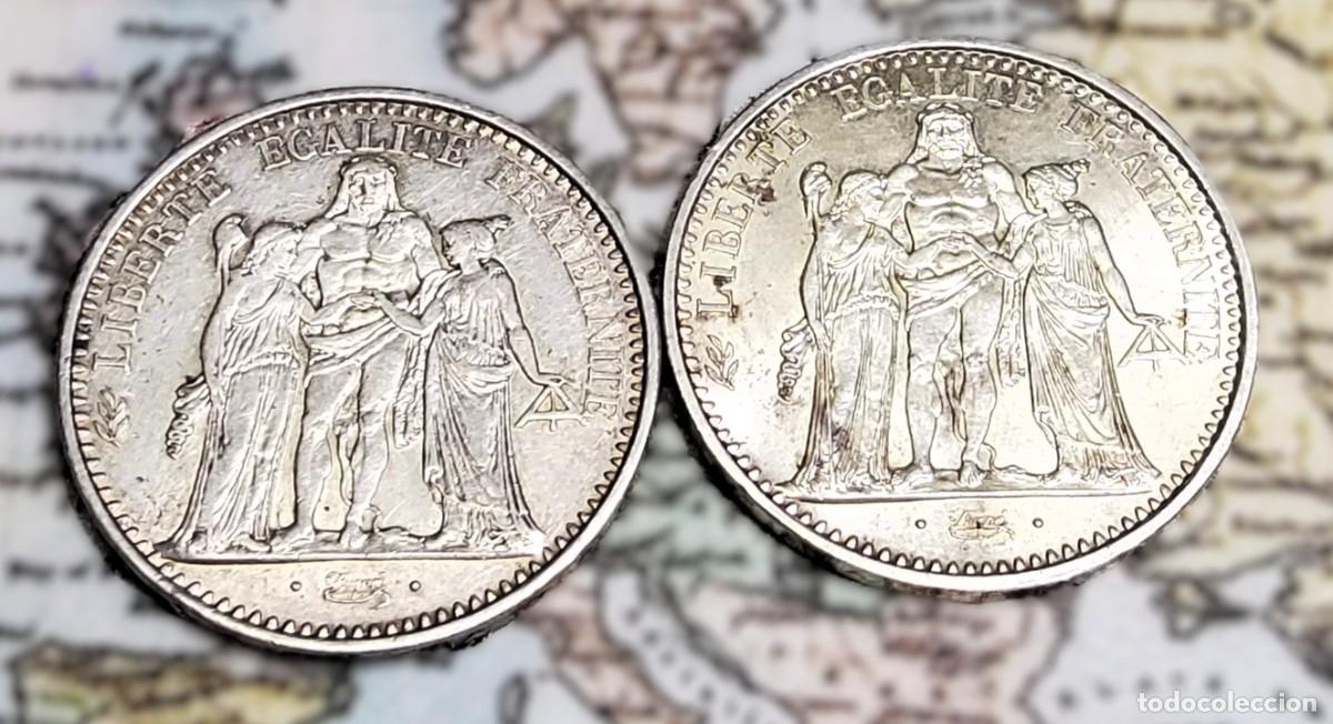 Monedas antiguas de Europa: 2 MONEDAS DE PLATA DE 10 FRANCOS DE FRANCIA DE 1965 Y 1970.CASI SIN CIRCULAR.
