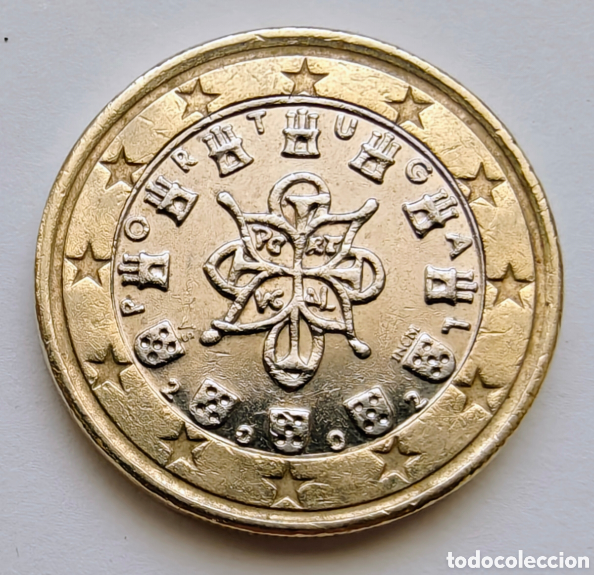 Monedas antiguas de Europa: Moneda 1 Euro Portugal Error Acu&ntilde;aci&oacute;n