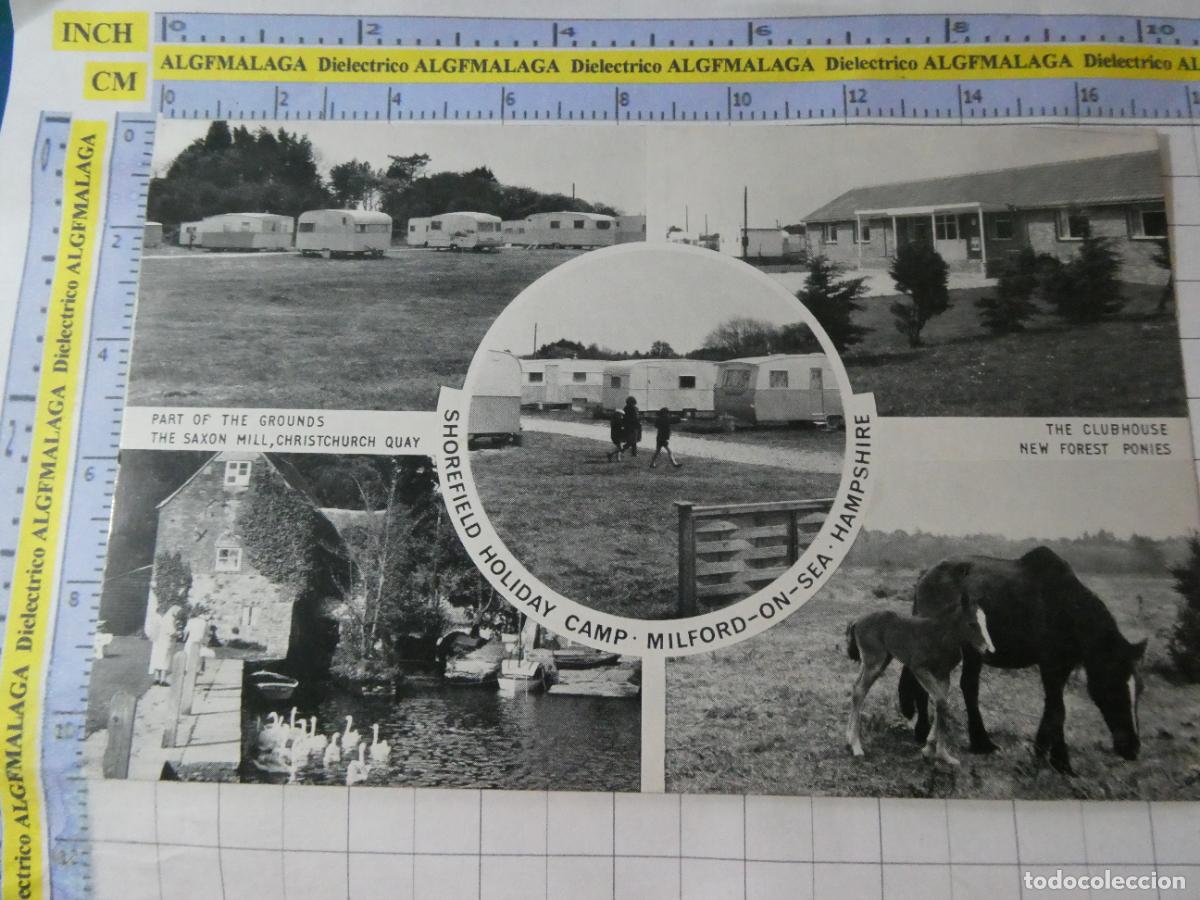 Monedas antiguas de Europa: POSTAL DE REINO UNIDO GRAN BRETA&Ntilde;A. SHOREFIELD HOLIDAY CAMP MILFORD ON SEA RULOTS PONIES 2724