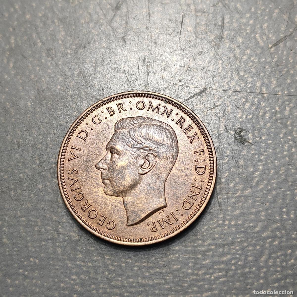 Monedas antiguas de Europa: GREAT BRITAIN GRAN BRETA&Ntilde;A GEORGE VI 1/2 PENNY 1938 SC UNC BRILLO ORIGINAL