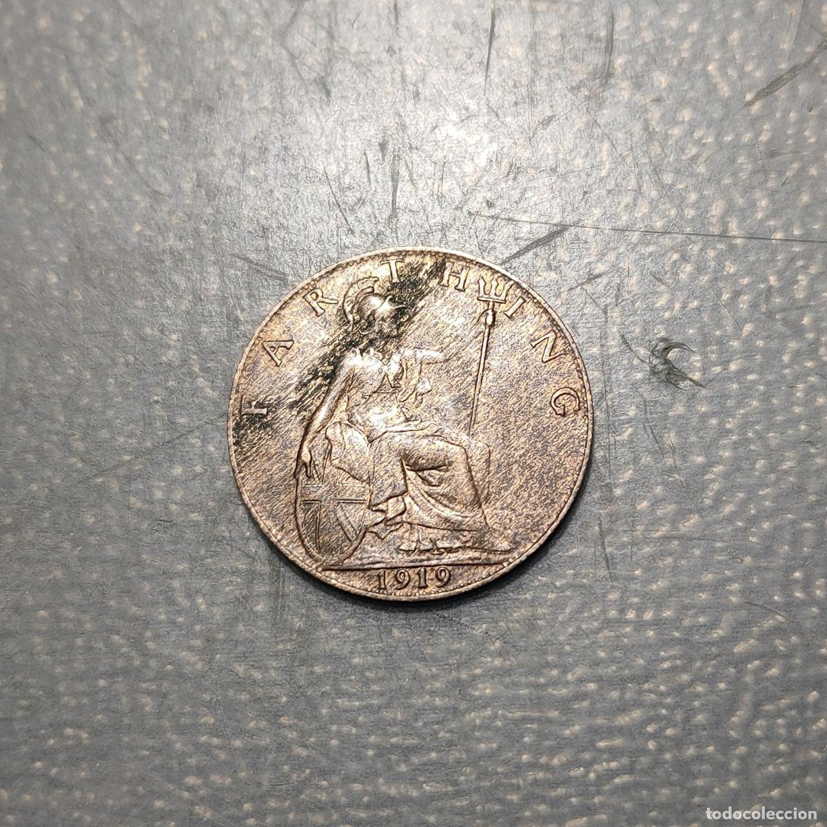Monedas antiguas de Europa: GREAT BRITAIN GRAN BRETA&Ntilde;A GEORGE V FARTHING 1919 SC-