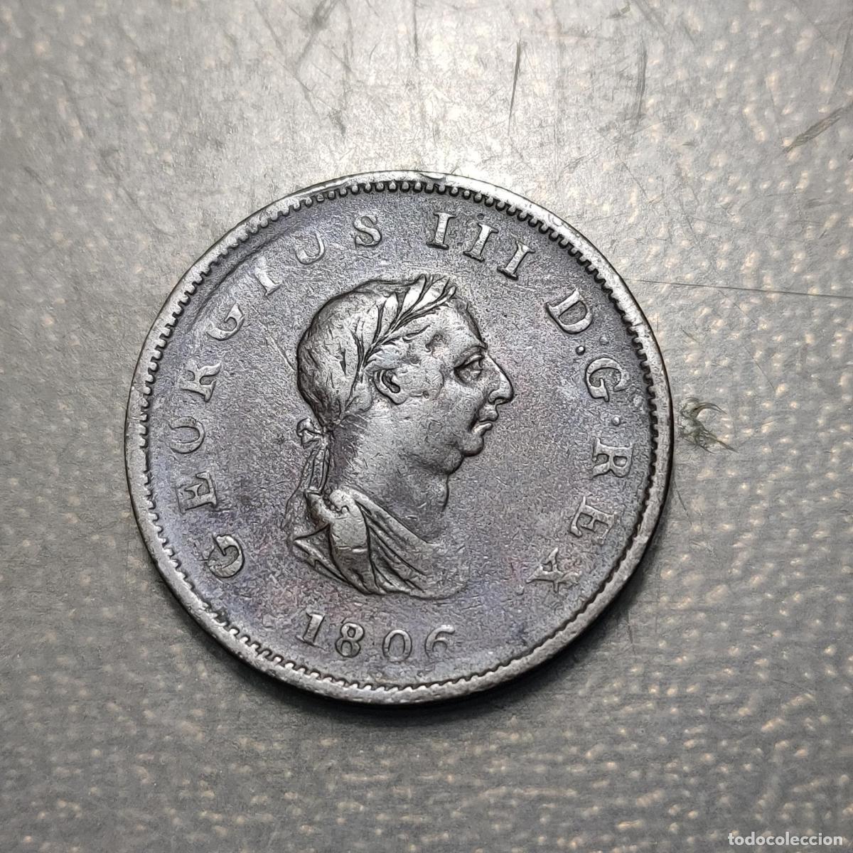 Monedas antiguas de Europa: GREAT BRITAIN GRAN BRETA&Ntilde;A GEORGE III FARTHING 1806 MBC