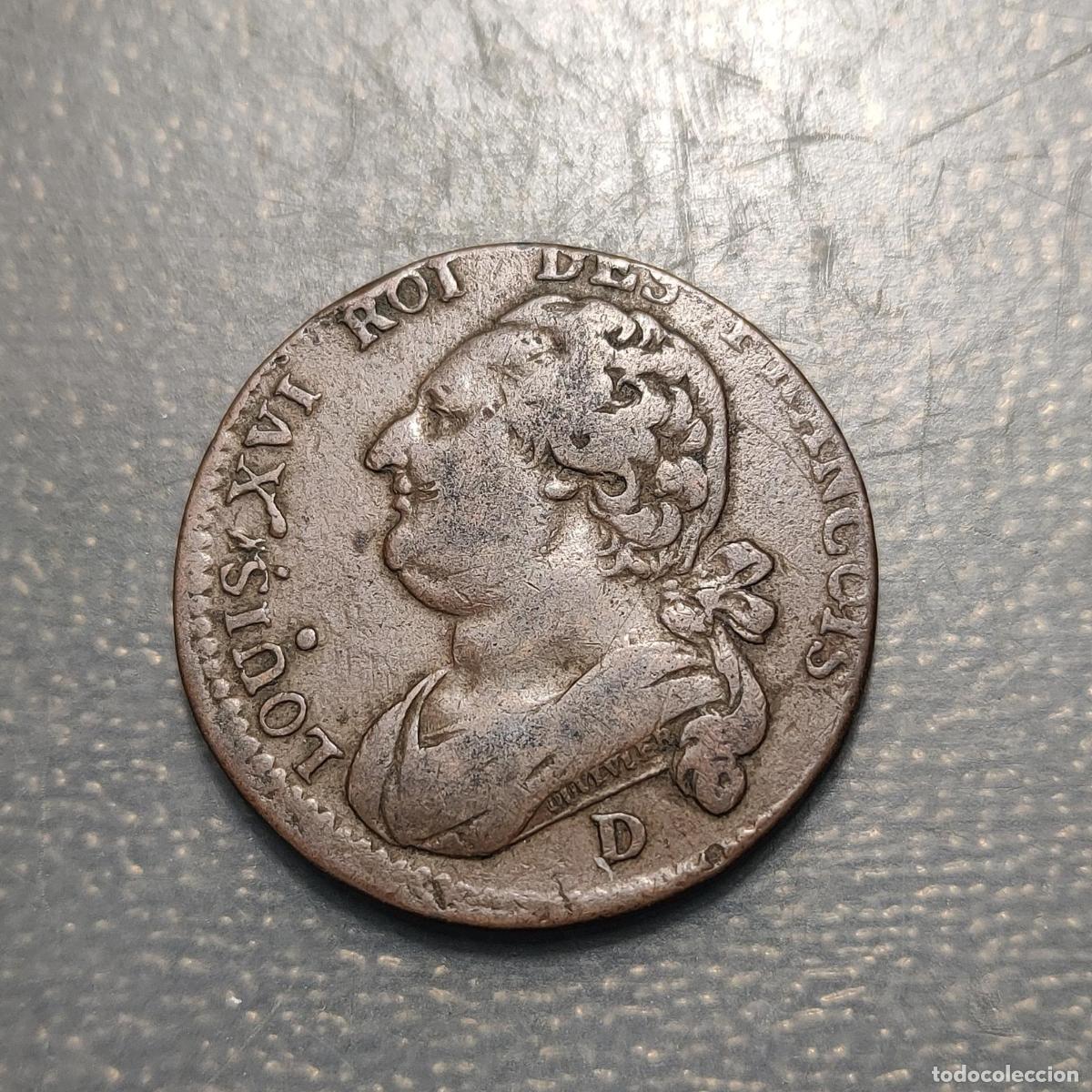 Monedas antiguas de Europa: FRANCIA FRANCE 12 DENIERS 1792 D DIJON MBC