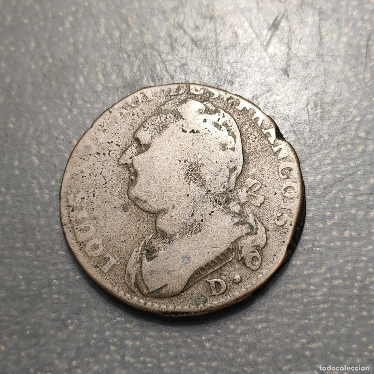 Monedas antiguas de Europa: FRANCIA FRANCE 12 DENIERS 1792 D DIJON MBC-