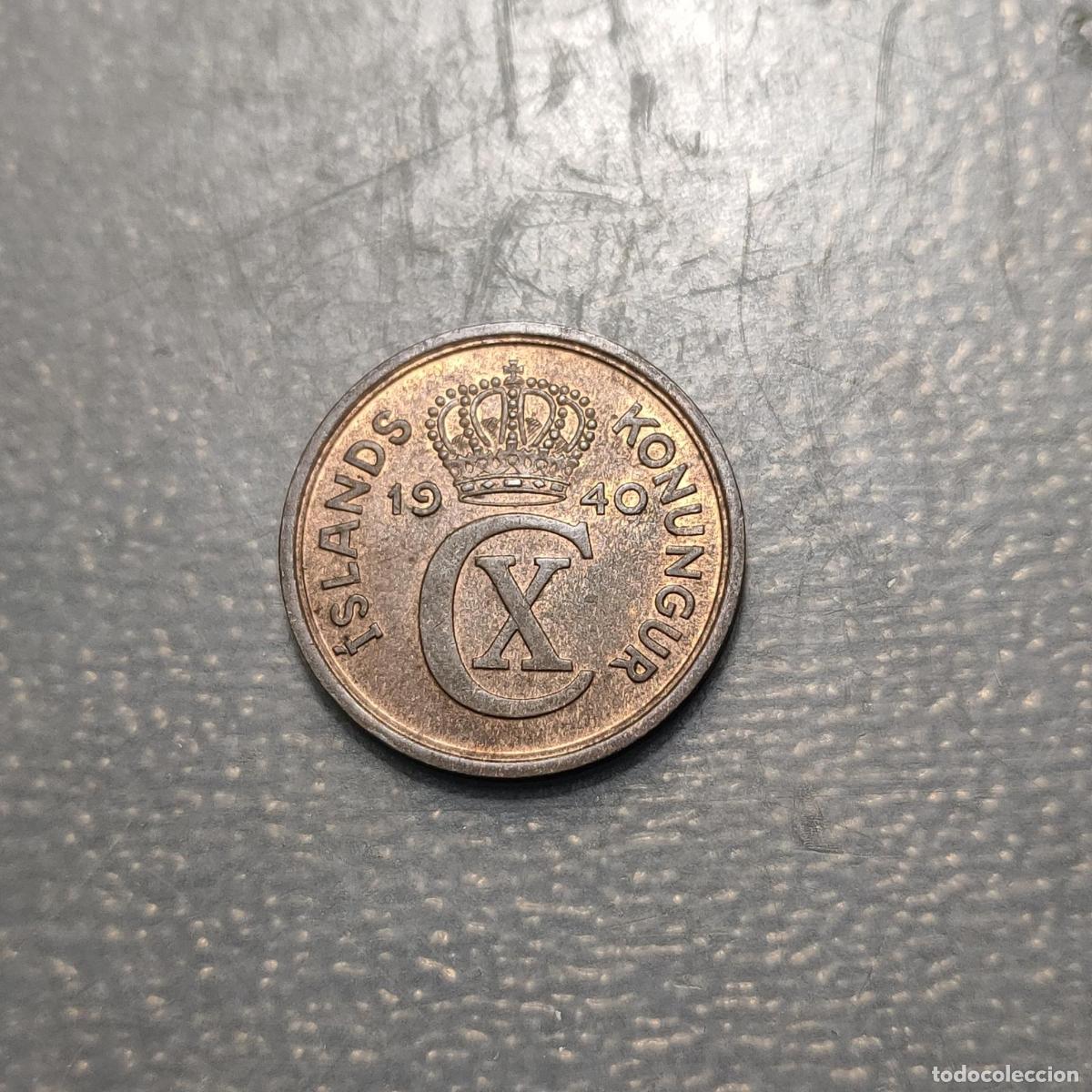 Monedas antiguas de Europa: ICELAND ISLANDIA 2 AURAR 1940 KM 6.2