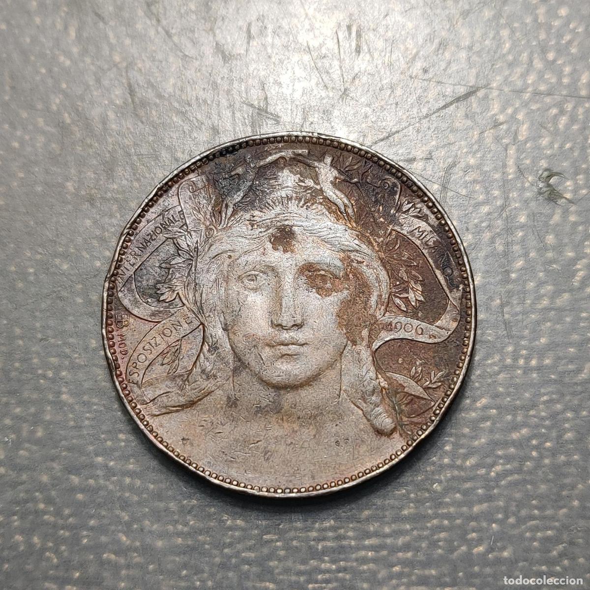 Monedas antiguas de Europa: ITALIA REINO VITTORIO EMANUELE III EXPOSICION MILANO 1906 BONO DE 20 CENTESIMI