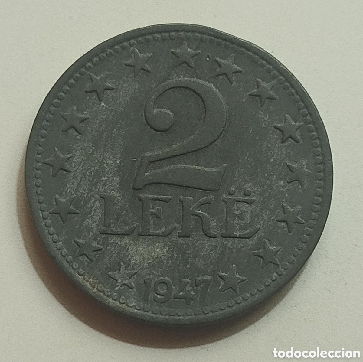 Monedas antiguas de Europa: Moneda 2 Leke Republica Popular de Albania 1947
