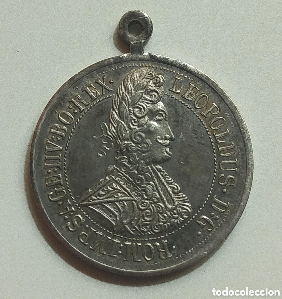 Monedas antiguas de Europa: Colgante Medalla de Leopoldo I de Habsburgo (R&eacute;plica T&aacute;lero de 1695)