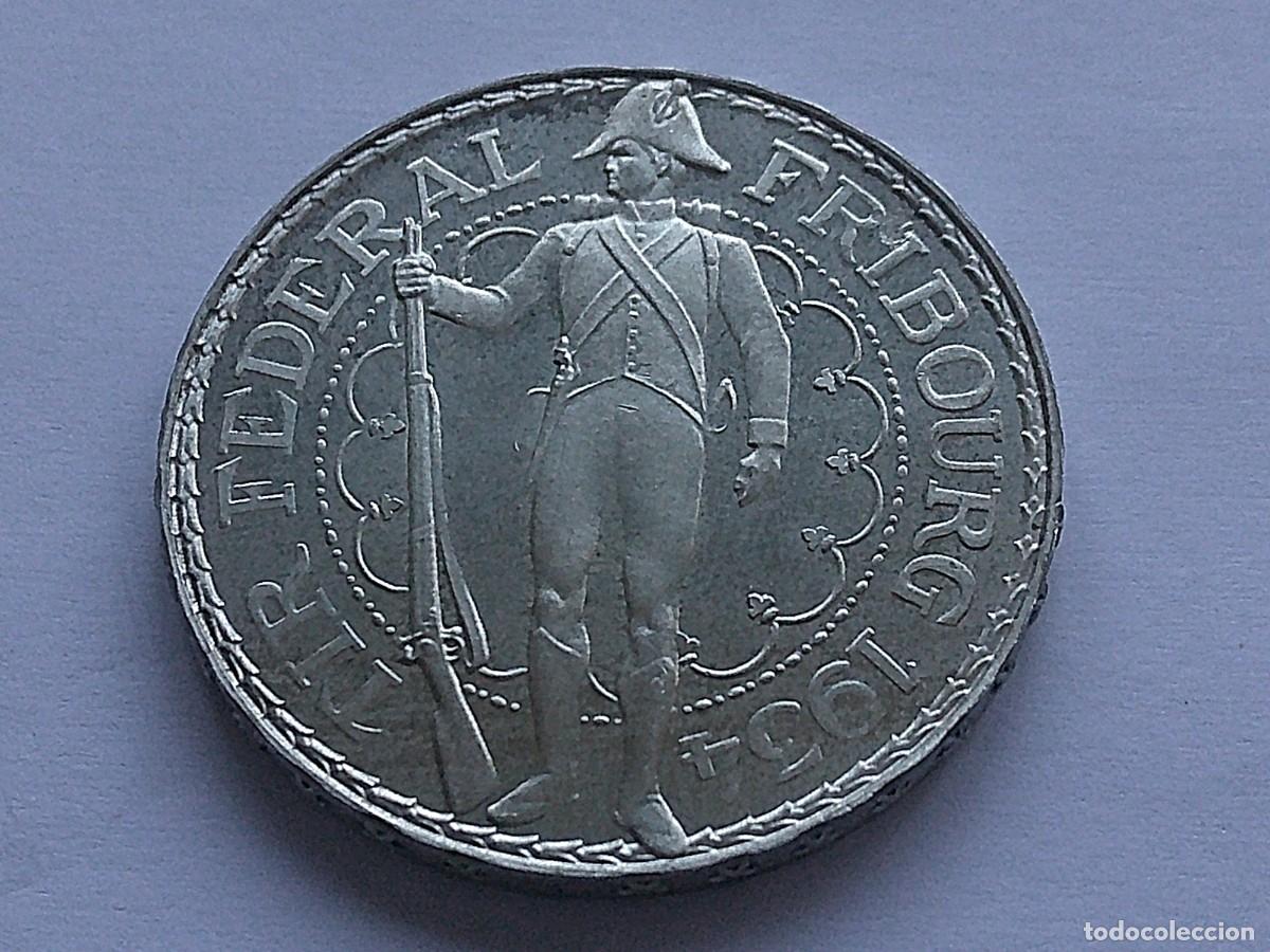 Monedas antiguas de Europa: Suiza Friburgo 5 francos de plata 1934. 13ec29