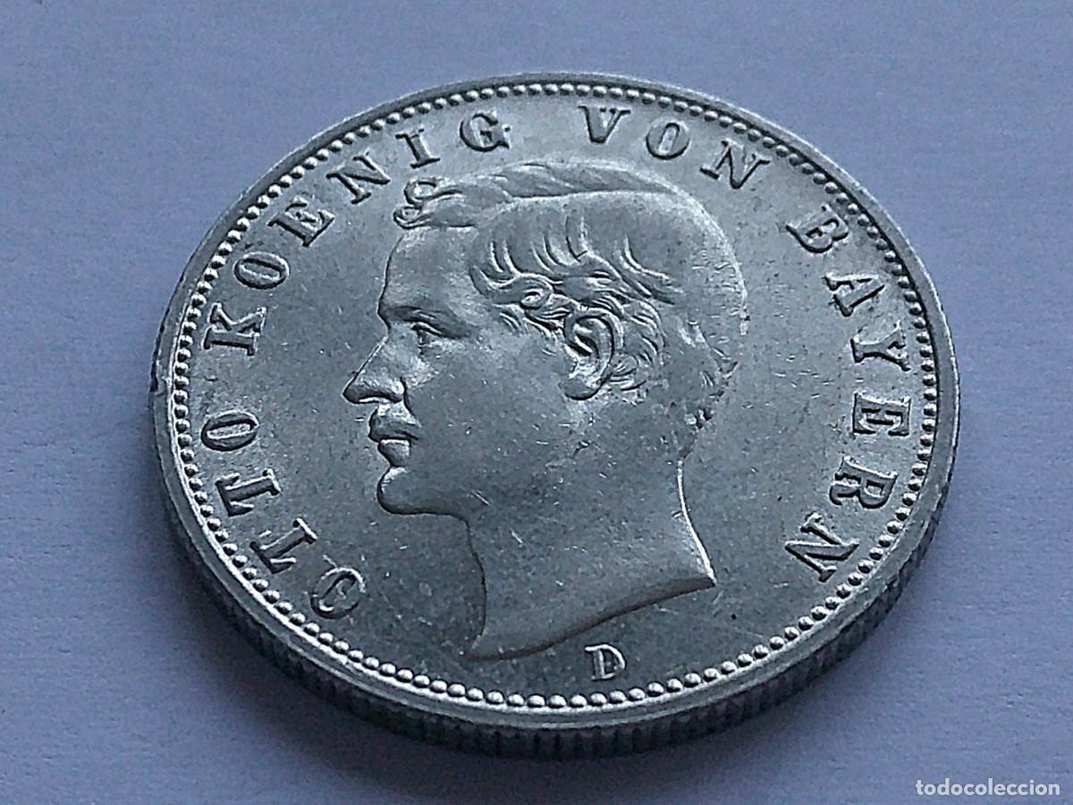 Monedas antiguas de Europa: Alemania Baviera Otto 2 marcos de plata 1908 D. 20ec29